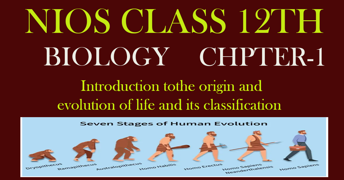 You are currently viewing Nios Class 12th Biology Chapter 1st
