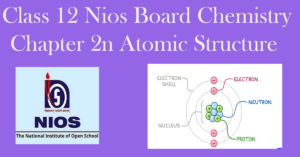 Read more about the article Class 12 Nios Board Chemistry Chapter 2nd-Atomic Structure